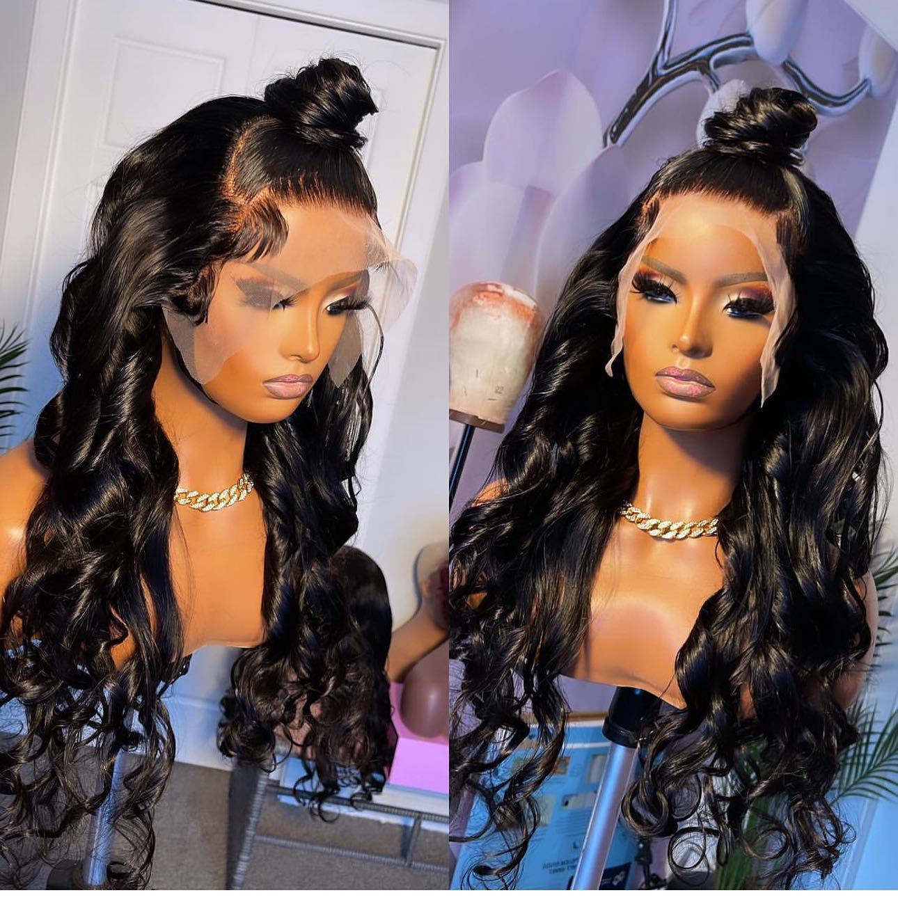 【13X4 Lace Frontal Wig】200% Density, Pre-plucked with Baby Hair, Swiss Lace, Body Wave