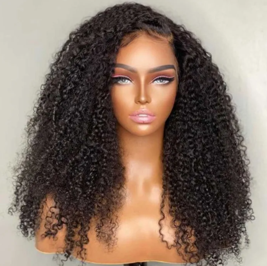 【13X4 Lace Frontal Wig】200% Density, Pre-plucked with Baby Hair, Swiss Lace, Kinky Curly