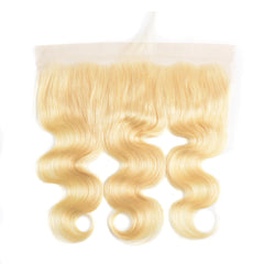 【613 Blonde 13X4 Lace Frontal】8-20 inch 100% Virgin Hair, Pre-plucked with Baby Hair, Free Part, Body Wave