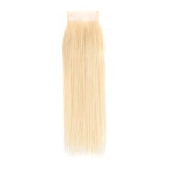 【613 Blonde 4X4 Lace Closure】10-20 inch 100% Virgin Hair, Pre-plucked with Baby Hair, Free Part, Straight