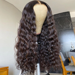 【13X4 Lace Frontal Wig】200% Density, Pre-plucked with Baby Hair, Swiss Lace, Deep Wave