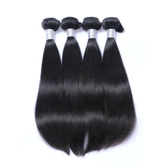 10-30inch Straight 100% Virgin Human Hair Bundle #1B black