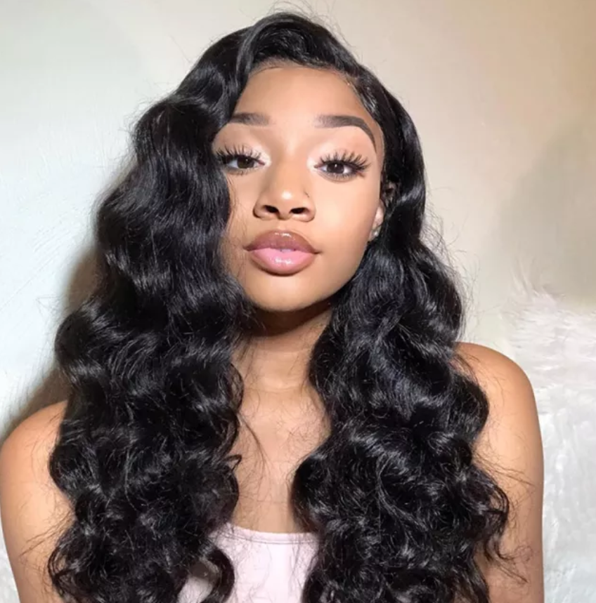 【13X4 Lace Frontal Wig】200% Density, Pre-plucked with Baby Hair, Swiss Lace, Loose Wave