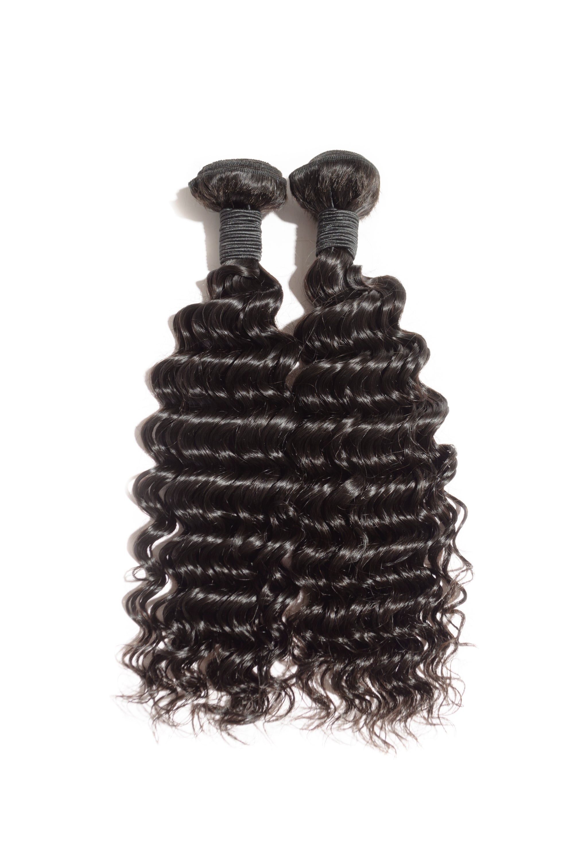 10-30inch Deep Wave 100% Virgin Human Hair Bundle #1B black