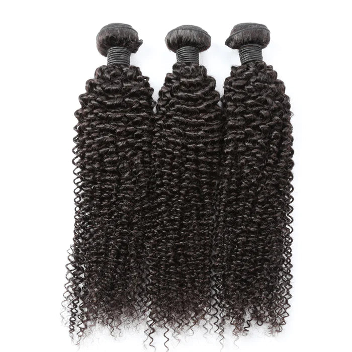 10-30inch Kinky Curly 100% Virgin Human Hair Bundle #1B black