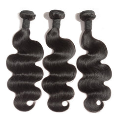 10-30inch Kinky Body Wave 100% Virgin Human Hair Bundle #1B black