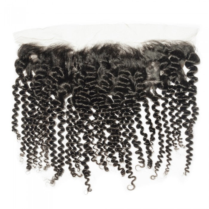 【13X4 Lace Frontal】10-20 inch 100% Virgin Hair, Pre-plucked with Baby Hair, Free Part, Kinky Curly