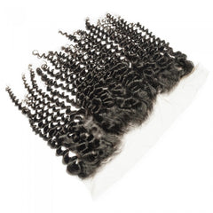 【13X4 Lace Frontal】10-20 inch 100% Virgin Hair, Pre-plucked with Baby Hair, Free Part, Kinky Curly