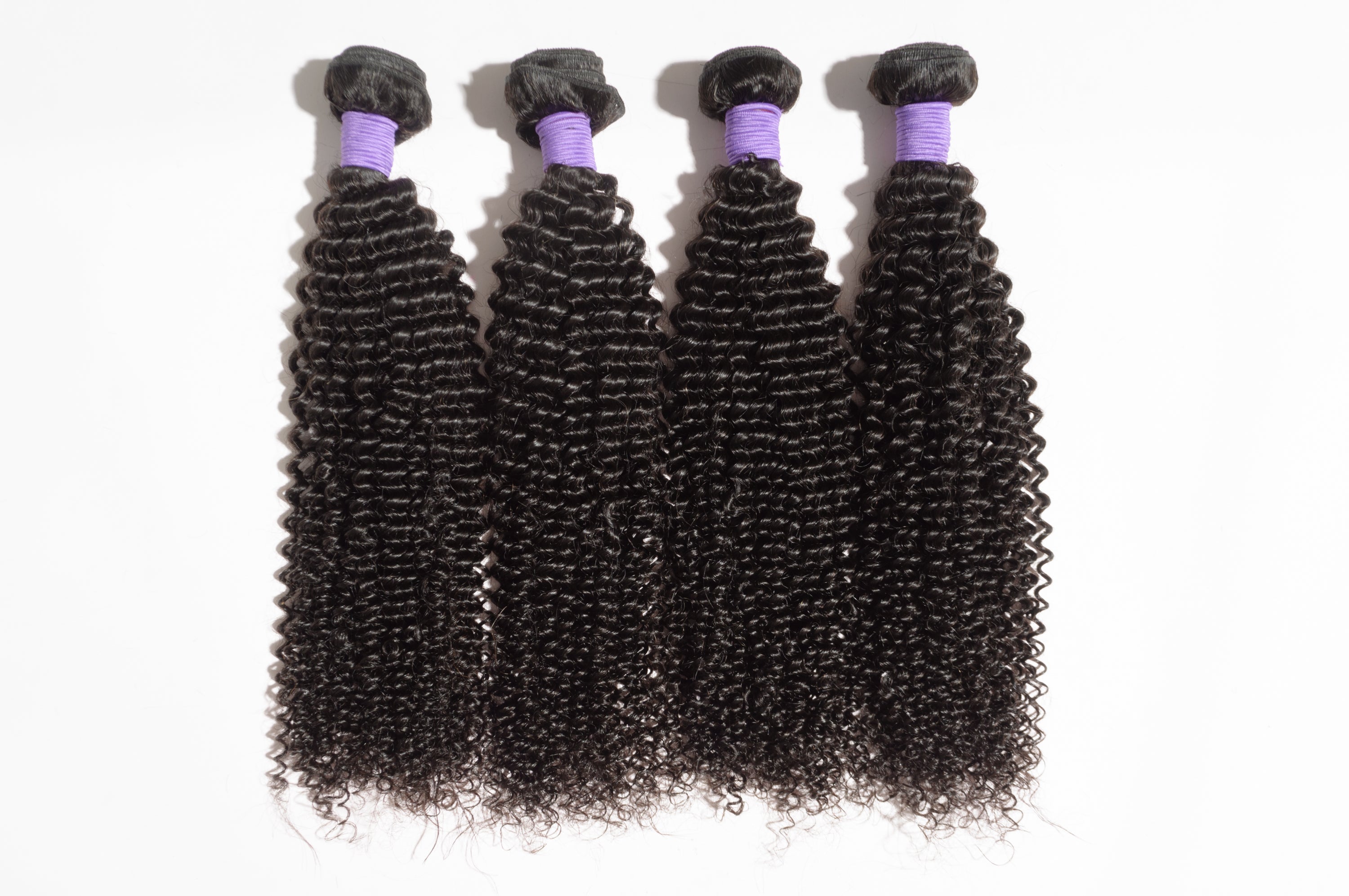 10-30inch Kinky Curly 100% Virgin Human Hair Bundle #1B black