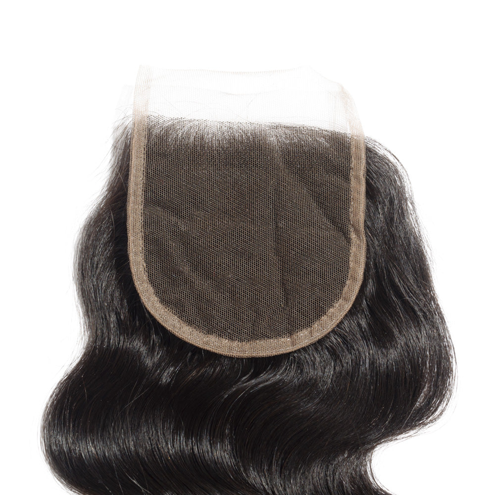 【4X4 Lace Closure】10-20 inch 100% Virgin Hair, Pre-plucked with Baby Hair, Free Part, Body Wave