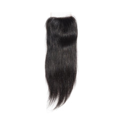 【4X4 Lace Closure】10-20 inch 100% Virgin Hair, Pre-plucked with Baby Hair, Free Part, Straight